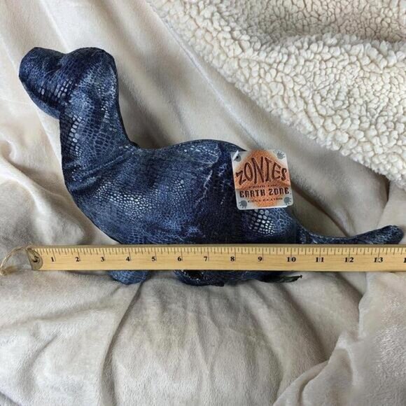 NWT Russ Zonies Plato Earth Zone Brontosaurus Blue Dinosaur Plush Stuffed Toy - Picture 12 of 14